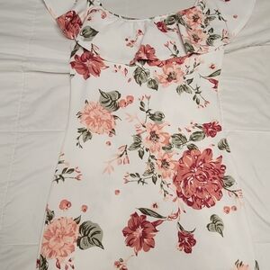 Elegant One Shoulder Floral Dress